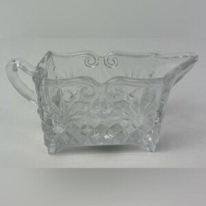 Shannon Crystal Designs of Ireland Hand Crafted Rectangle Crystal Footed Creamer